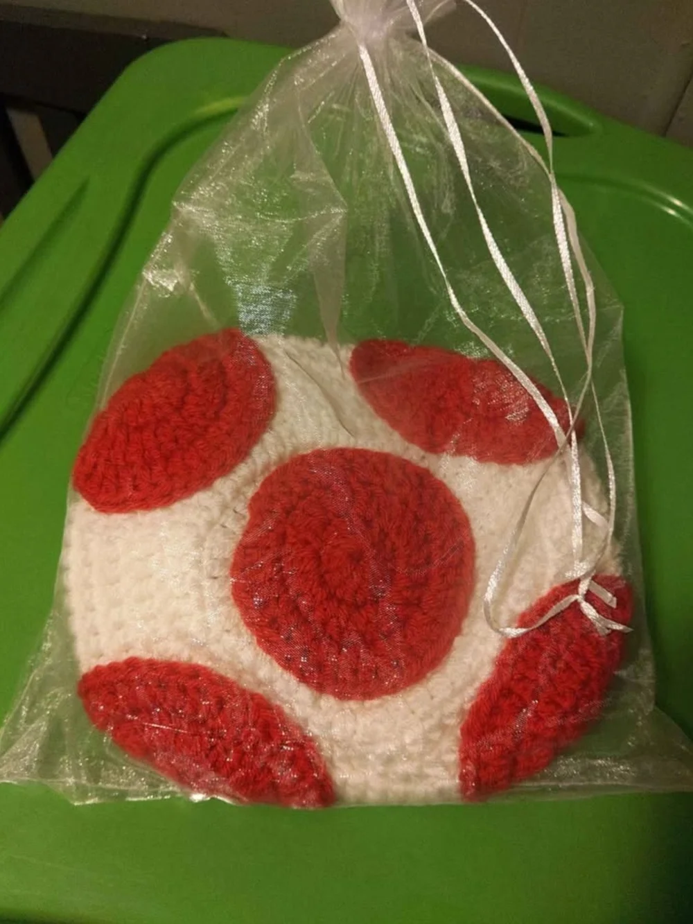 Crochet Toad Baby Costume Set - White, Red, Blue, Brown